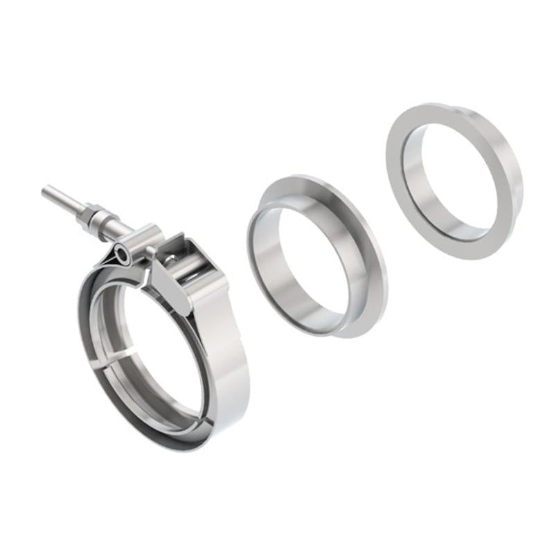 Borla Universal 2.5in Stainless Steel 3pc V-Band Clamp w/ Male and Female Flanges-SR1 Performance