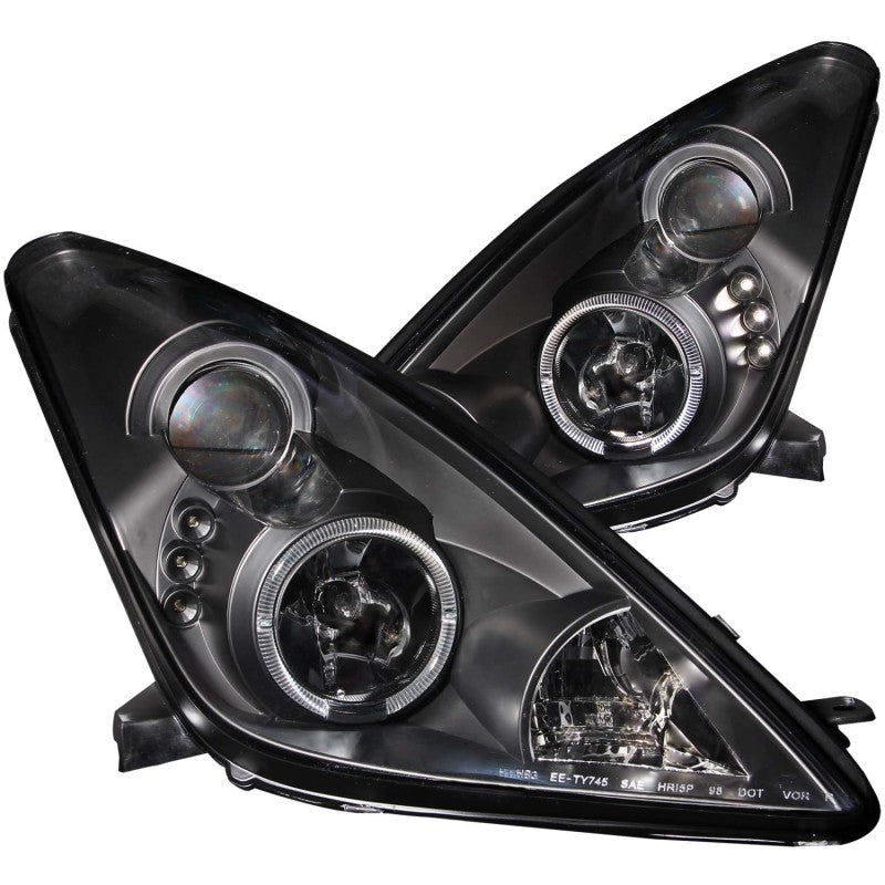 ANZO 2000-2005 Toyota Celica Projector Headlights w/ Halo Black-SR1 Performance