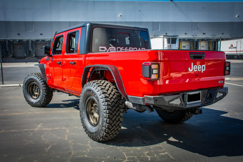 DV8 Offroad RBGL-01 Jeep Gladiator Rear Bumper – High Clearance, Textured Black Powdercoat