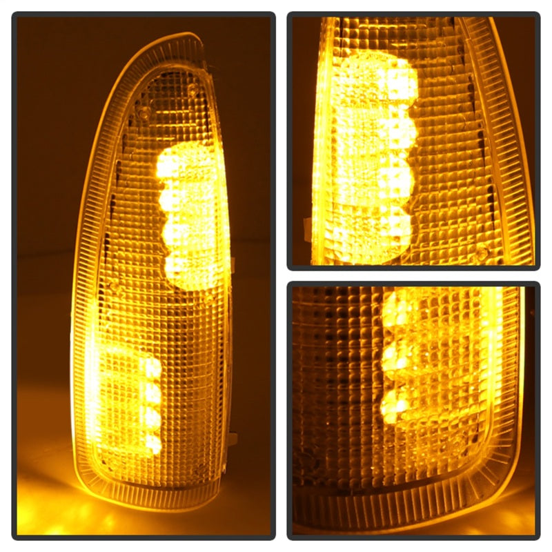 xTune Ford Superduty F250-F650 03-07 Amber LED Mirror Signal Lens - Clear ACC-LED-FDSD99-MR-C-SR1 Performance