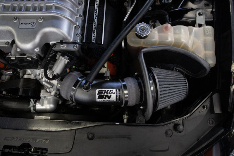 K&N 17-23 Dodge Charger/Challenger Hellcat SC 6.2L V8 DRYFLOW Performance Air Intake System-SR1 Performance