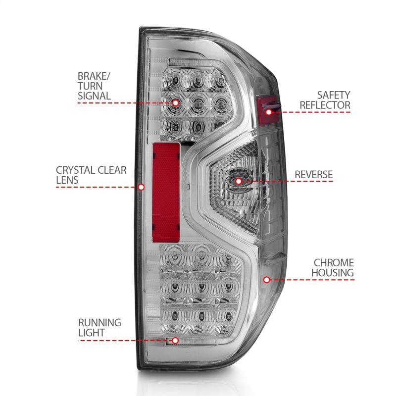 ANZO 2014-2015 Toyota Tundra LED Taillights Smoke-SR1 Performance