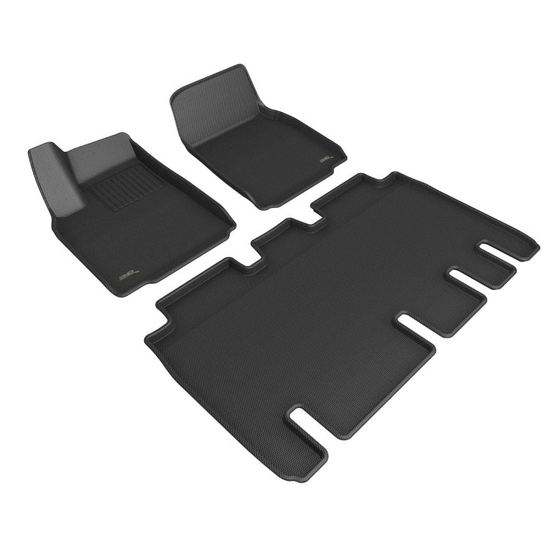 3D MAXpider 22-23 Tesla Model X Full Set Floormats - Black-SR1 Performance