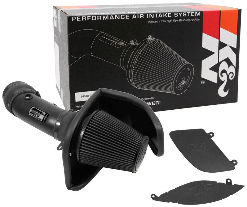 K&N 17-23 Dodge Charger/Challenger Hellcat SC 6.2L V8 DRYFLOW Performance Air Intake System-SR1 Performance