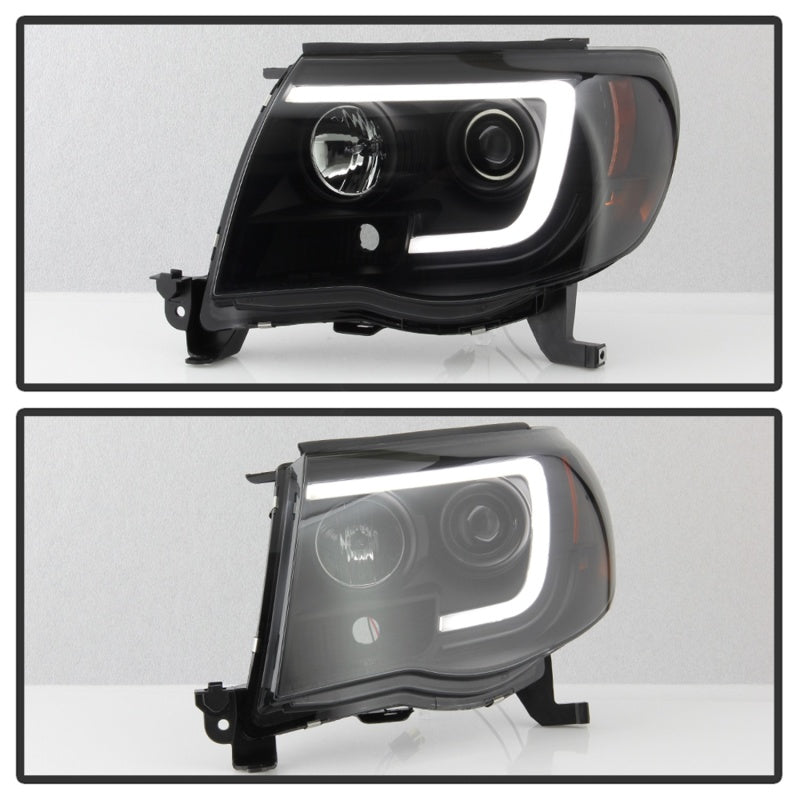 Spyder 05-11 Toyota Tacoma Ver 2 Proj Headlights - Light Bar DRL - Black Smoke PRO-YD-TT05V2-LB-BSM-SR1 Performance