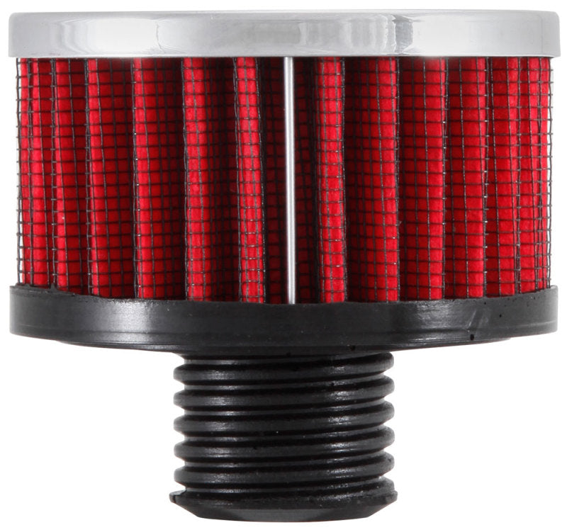 K&N .5in Flange ID x 3in OD x 3.25in H Rubber Base Crankcase Vent Filter-SR1 Performance