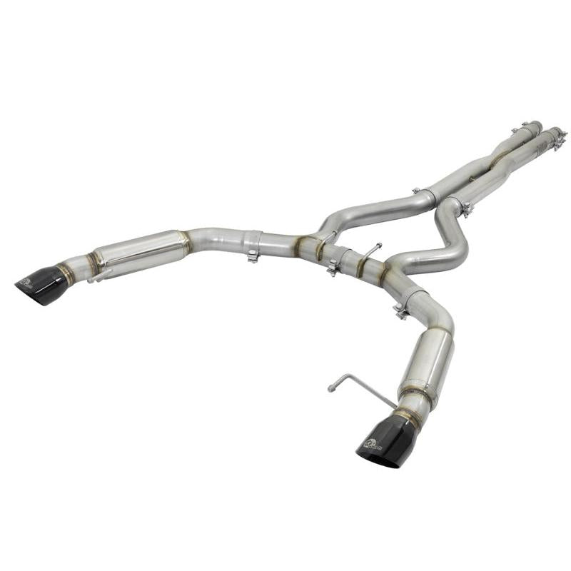 aFe MACHForce XP 3in 304 SS Sport Tone Cat-Back w/ Black Tips 15-17 Ford Mustang V6-3.7L/V8-5.0L-SR1 Performance