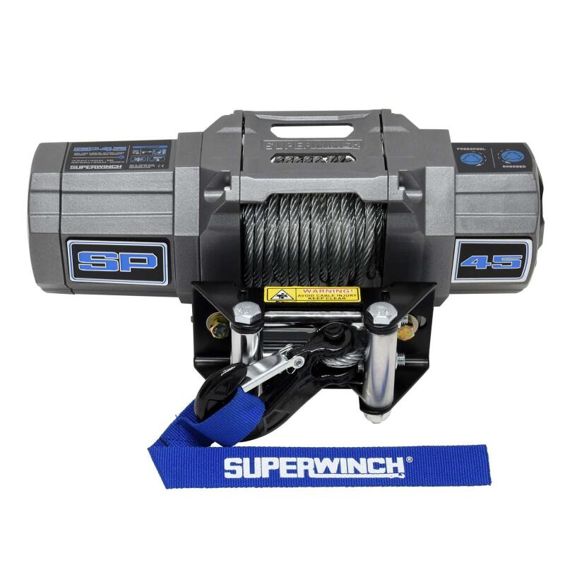 Superwinch 4500 LBS 12V DC 15/64in x 40ft Steel Rope Roller Fairlead SP 45 Winch-SR1 Performance