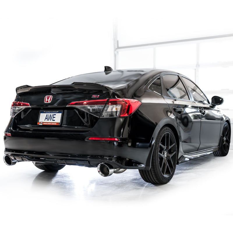 AWE Tuning 22+ Honda Civic Si/Acura Integra Track Edition Catback Exhaust - Dual Chrome Silver Tips-SR1 Performance