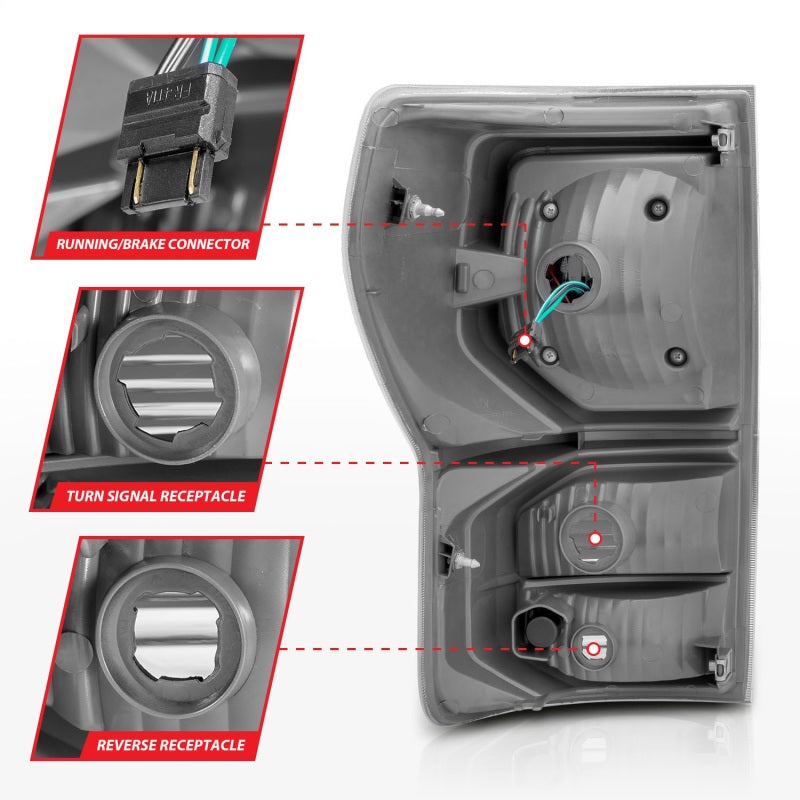 Anzo 07-11 Toyota Tundra Full LED Tailights Black Housing Smoke Lens G2 (w/C Light Bars)-SR1 Performance