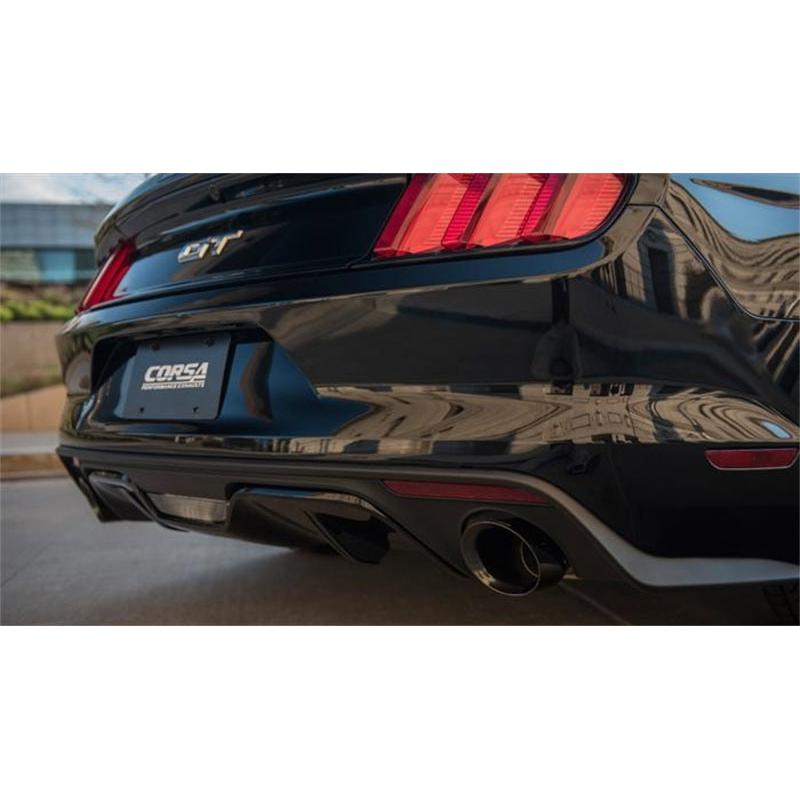 Corsa 2015-2017 Ford Mustang GT Convertible 5.0L V8 Black Xtreme Dual Rear Exit Exhaust-SR1 Performance