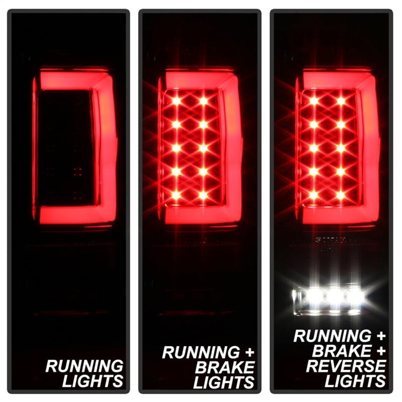 Spyder 04-08 Ford F-150 Projector Tail Lights - Light Bar DRL LED - Black ALT-YD-FF15004V2-LBLED-BK-SR1 Performance
