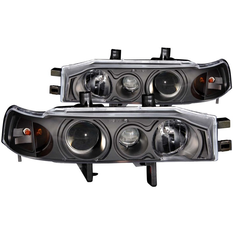 ANZO 1990-1993 Honda Accord Projector Headlights w/ Halo Black 1pc-SR1 Performance