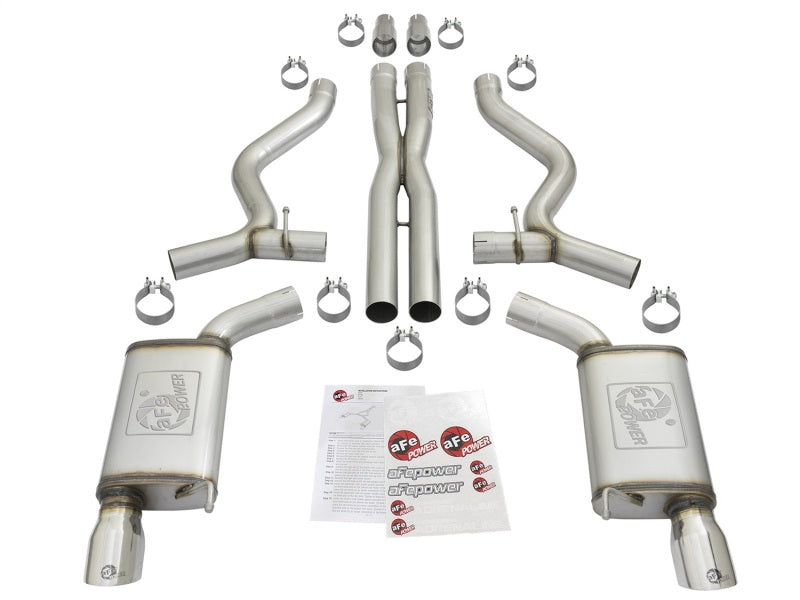 aFe MACHForce XP 3in Sport Tone Cat-Back Exhausts w/ Polished Tips 15-17 Ford Mustang V6/V8-SR1 Performance