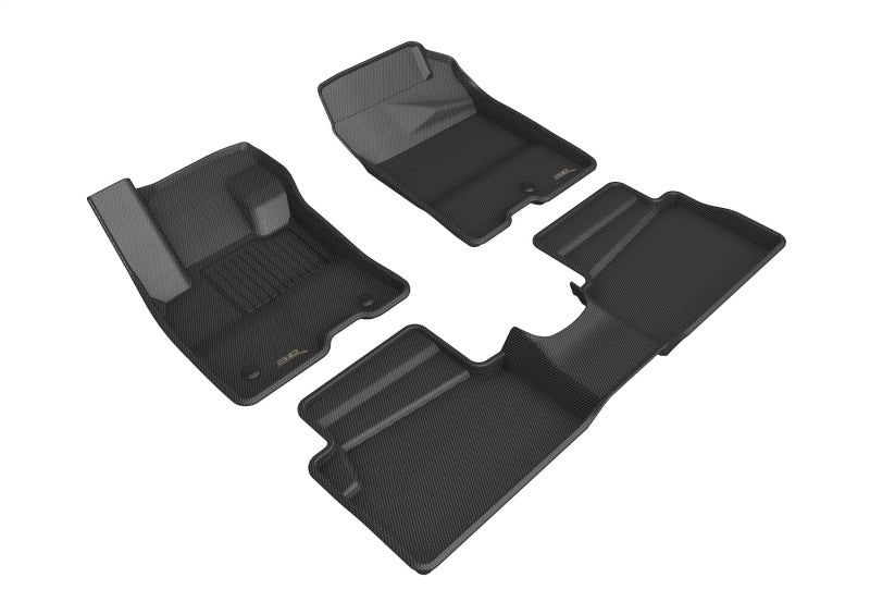 3D MAXpider 2022 Ford Maverick Hybrid Kagu 1st & 2nd Row Floormat - Black-SR1 Performance