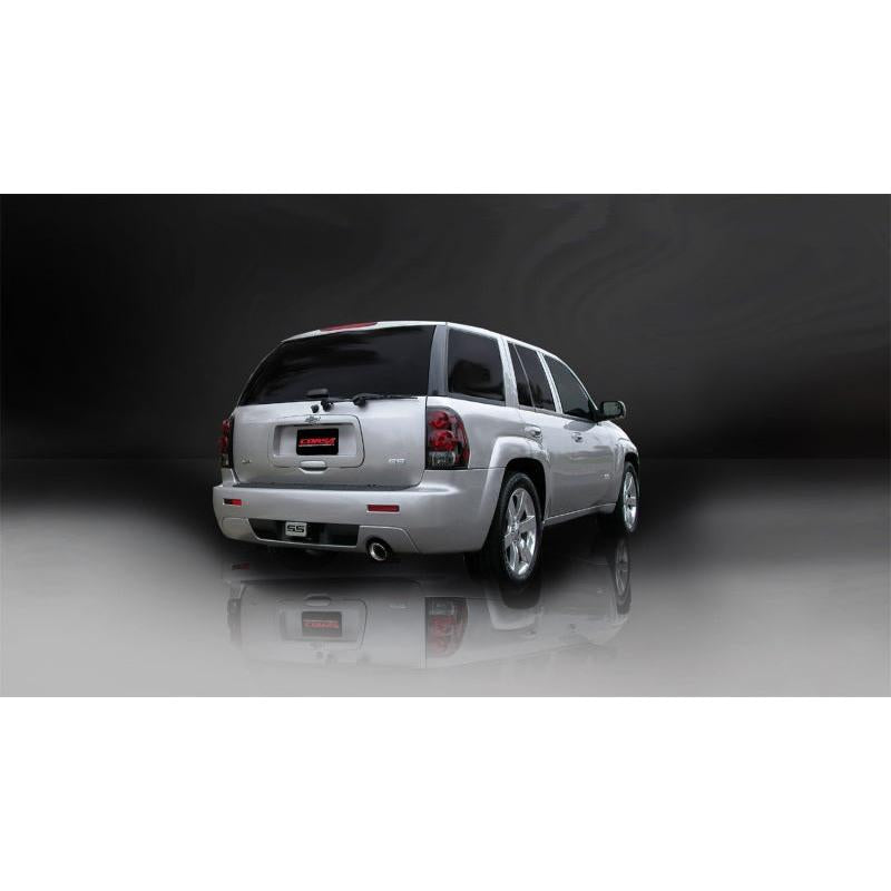 Corsa 2006-2008 Chevrolet Trailblazer SS 6.0L V8 Polished Sport Cat-Back Exhaust-SR1 Performance