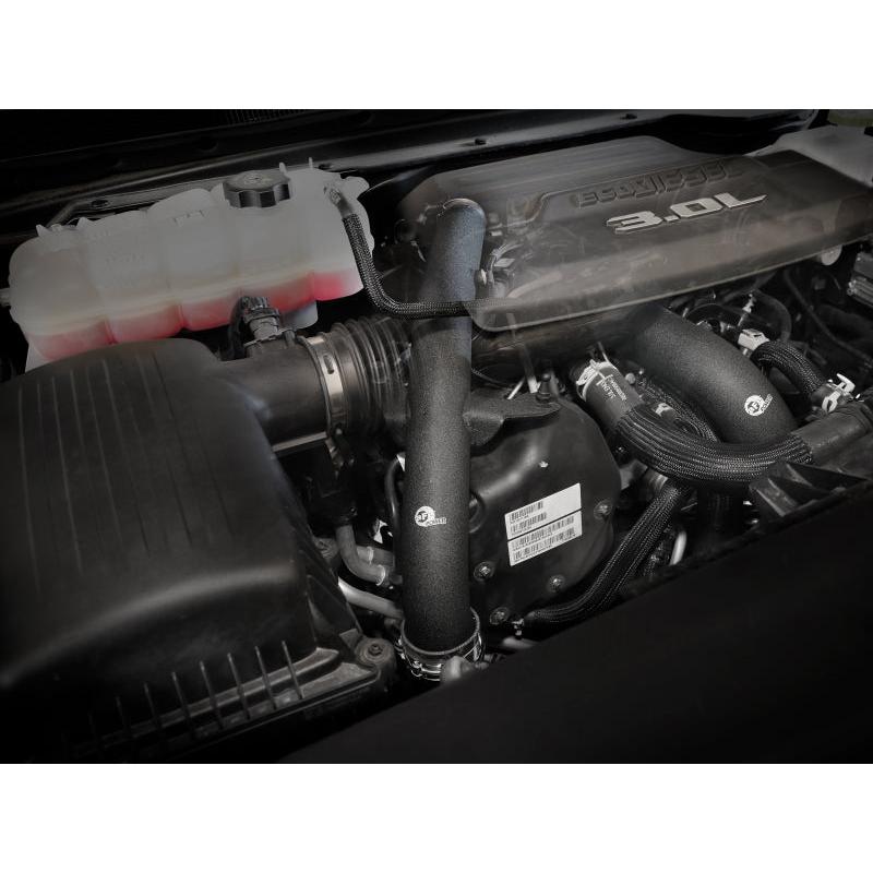 aFe RAM 1500 20-22 V6-3.0L (td) BladeRunner 2-1/2in & 3in Aluminum Hot Charge Pipe Black-SR1 Performance