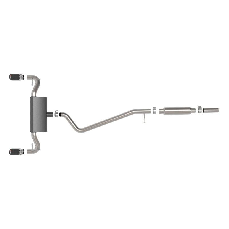 aFe Ford Bronco Sport 21-22 L3-1.5L (t)/L4-2.0L (t) Vulcan Cat-Back Exhaust System- Carbon Tips-SR1 Performance