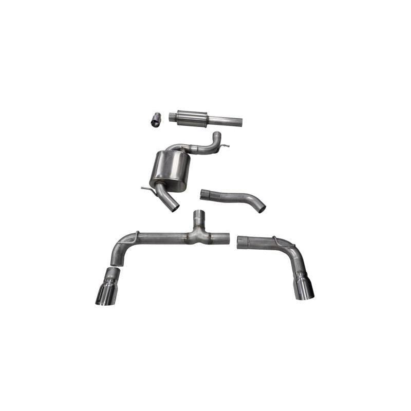 Corsa 2014-2016 Volkswagen GTI Mk7 Polished Sport 3.0in Cat-Back Dual Rear Exit-SR1 Performance