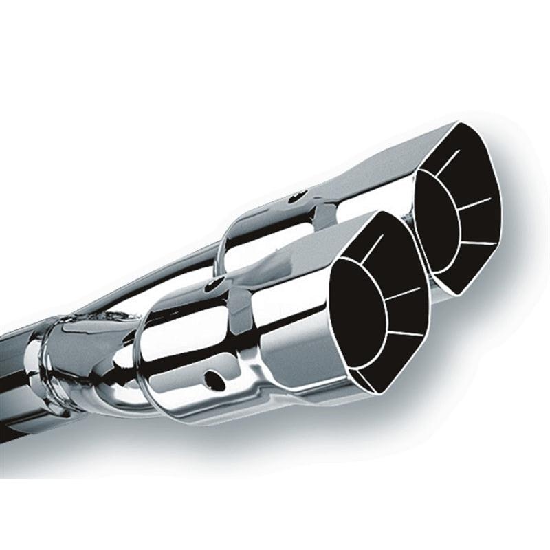 Borla Universal Polished Tip Dual Square Angle-Cut Intercooled (inlet 2 1/2in. Outlet 2 7/8 x 3 3/8i-SR1 Performance