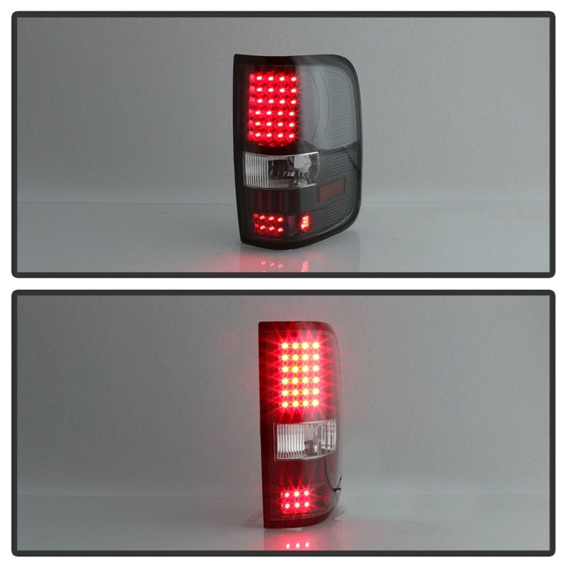 Xtune Ford F150 Styleside 04-08 (Not Fit Heritage & SVT) LED Tail Lights Black ALT-ON-FF15004-LED-BK-SR1 Performance