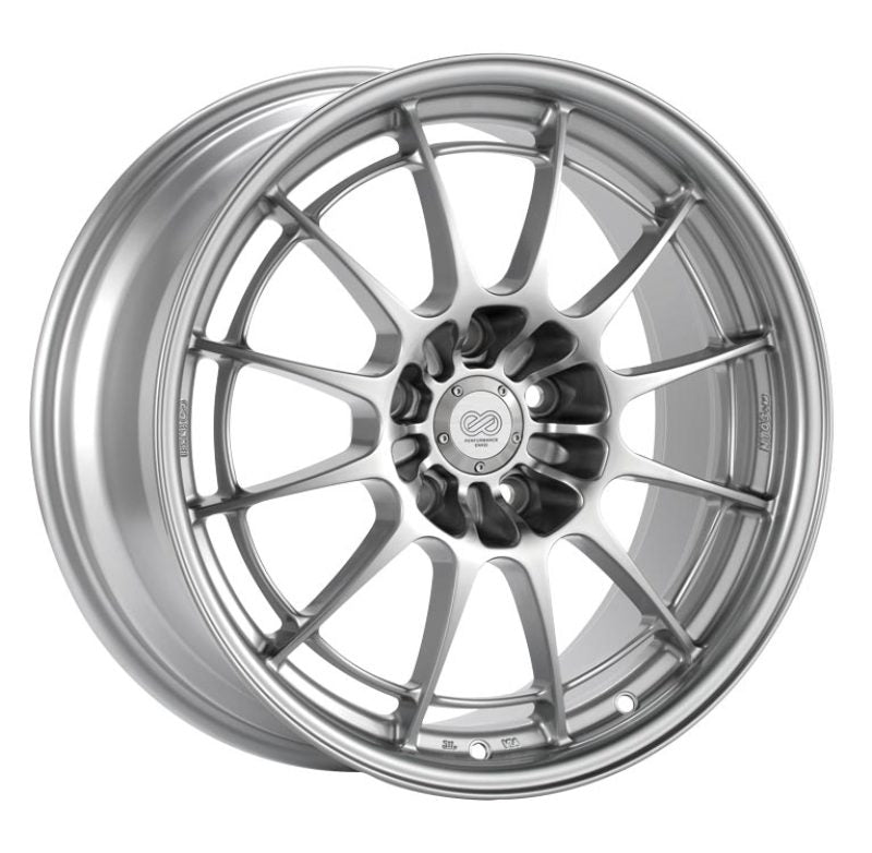 Enkei NT03+M 18x8.5 5x114.3 38mm Offset 72.6mm Bore Silver Wheel G35/350z-SR1 Performance