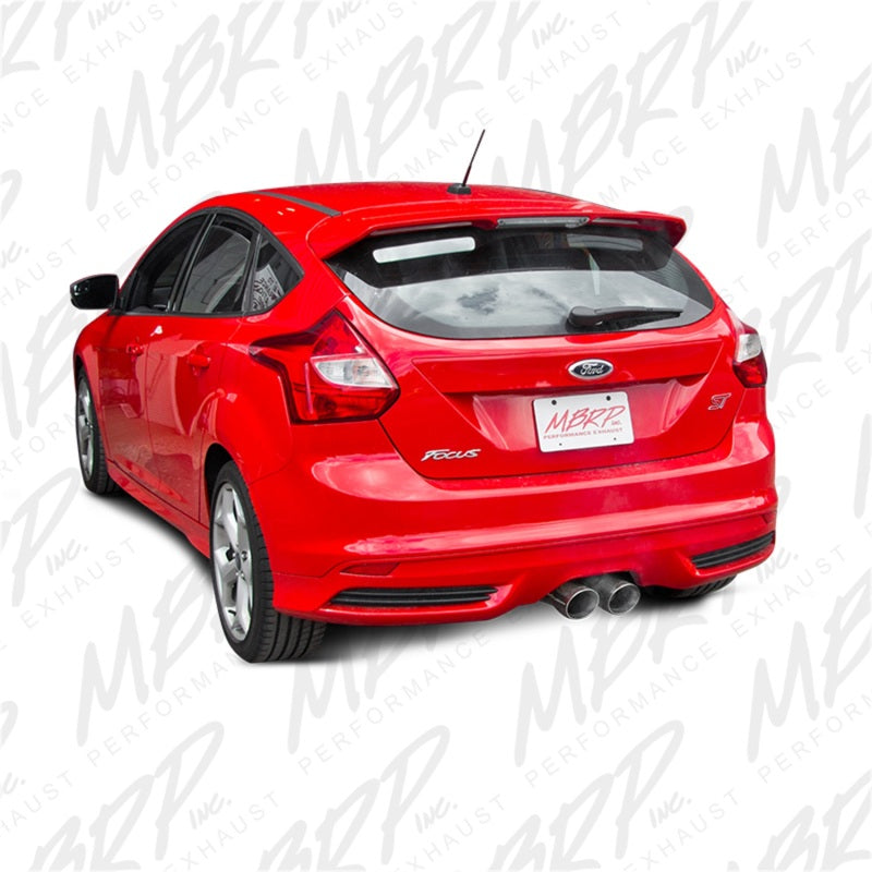 MBRP 13-14 Ford Focus ST 2.0L EcoBoost Dual Center Outlet T304 3in Cat Back-SR1 Performance