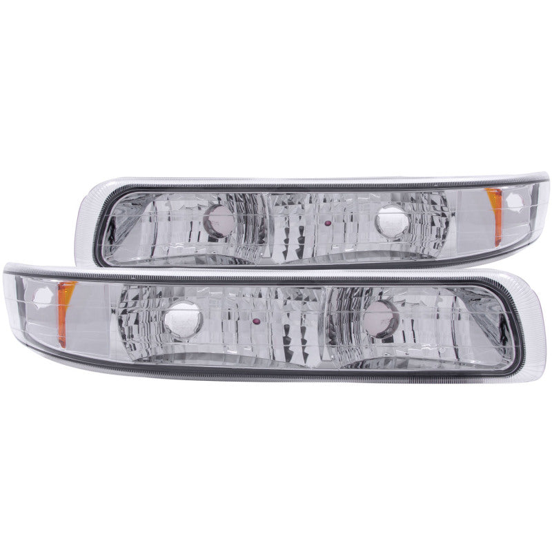 ANZO 1999-2002 Chevrolet Silverado 1500 Euro Parking Lights Chrome w/ Amber Reflector-SR1 Performance