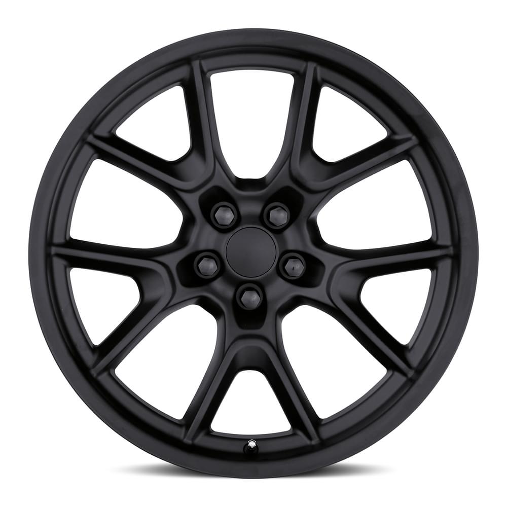 FR 66F – DODGE ANNIVERSARY FLOW FORM REPLICA WHEELS-Satin Black 20x11 5x115 + -2.5 HB 71.5
