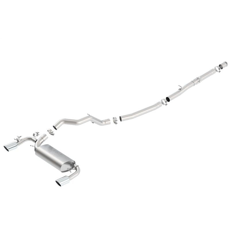Borla 16-17 Ford Focus RS 2.3L MT Round Angle-Cut Tips Split Rear Exit ATAK Catback Exhaust-SR1 Performance
