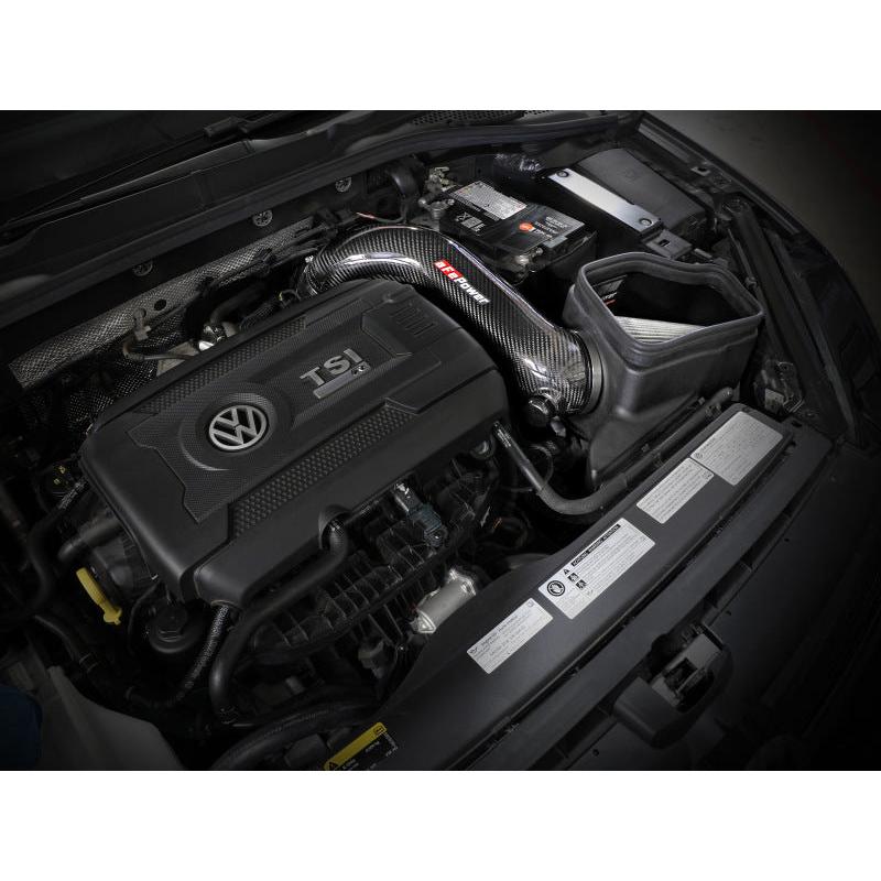 aFe 15-19 VW Golf R (MKVII) L4-2.0L (t) Track Series Carbon Fiber Intake System w/ Pro DRY S Filter-SR1 Performance
