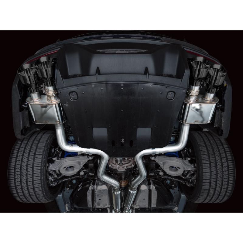 AWE 2024 Ford Mustang Dark Horse S650 RWD SwitchPath Catback Exhaust w/ Quad Diamond Black Tips-SR1 Performance