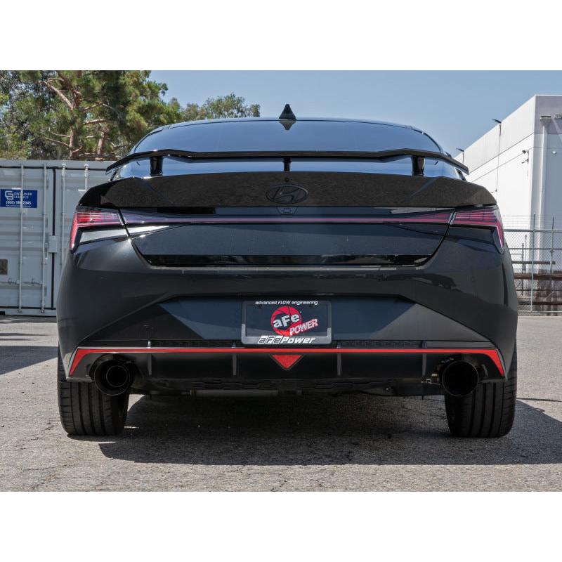 aFe Takeda Hyundai Elantra N 22-23 L4-2.0L (t) 3in 304 SS Cat-Back Exhaust w/ Black Tips-SR1 Performance