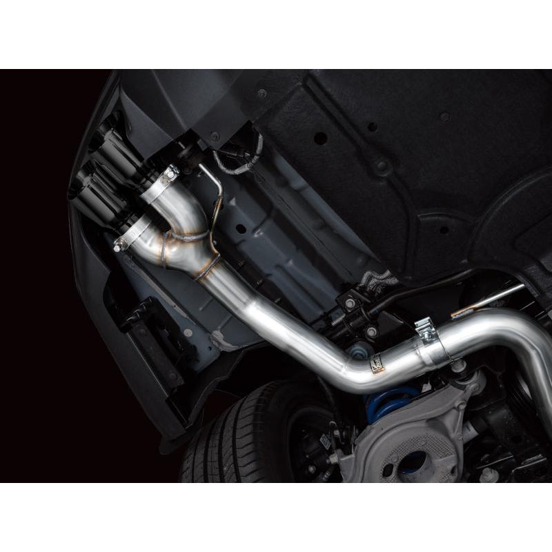AWE 2024 Ford Mustang GT Fastback S650 RWD Track Edition Catback Exhaust w/ Quad Diamond Black Tips-SR1 Performance