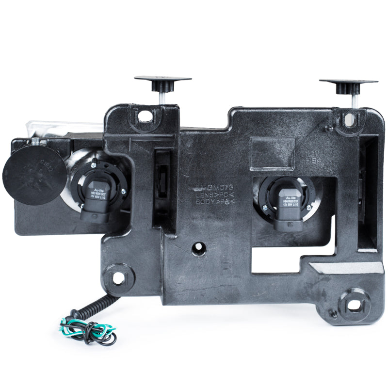 ANZO 1988-1998 Chevrolet C1500 Crystal Headlights with Black Housing and Low Brow, Pair