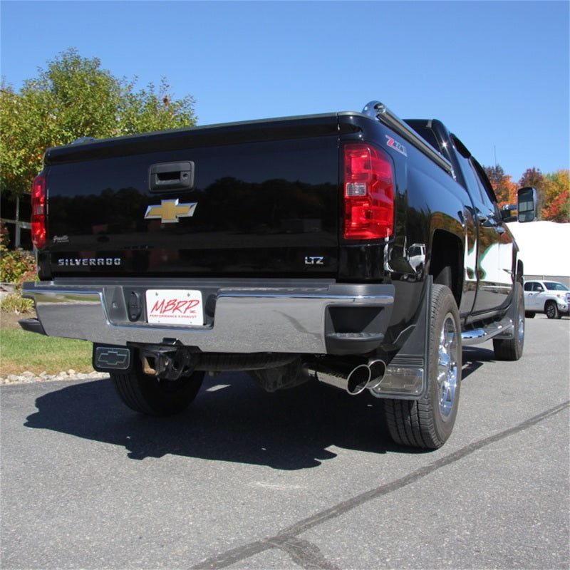 MBRP 11-15 Chevy/GMC 2500/3500 4in Filter Back Dual Outlet Single Side Alum Exhaust System-SR1 Performance