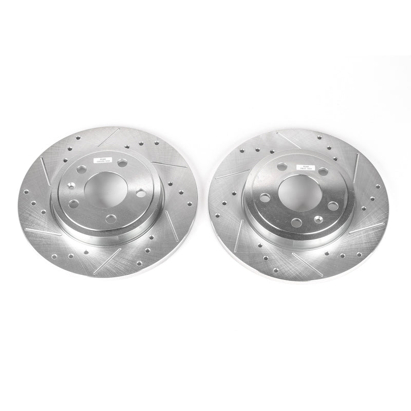 Power Stop 05-09 Audi A4 Rear Evolution Drilled & Slotted Rotors - Pair-SR1 Performance