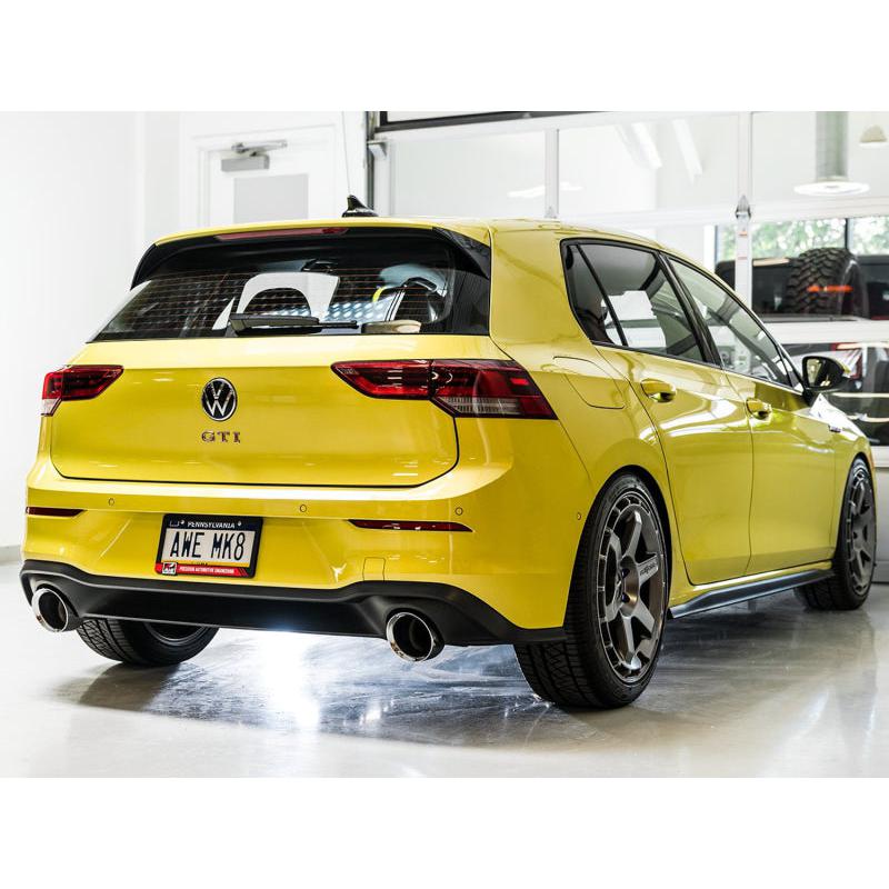 AWE 2022 VW GTI MK8 Track Edition Exhaust - Chrome Silver Tips-SR1 Performance