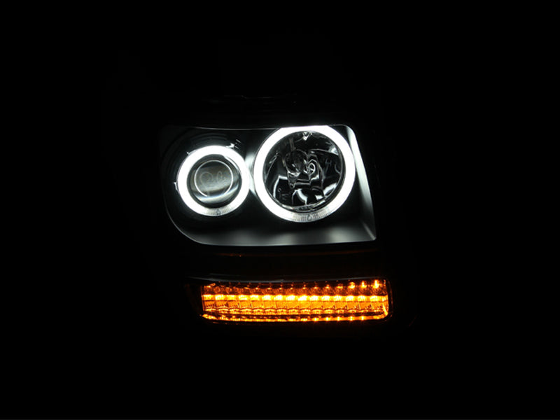 ANZO 2007-2012 Dodge Nitro Projector Headlights w/ Halo Black (CCFL) G2-SR1 Performance