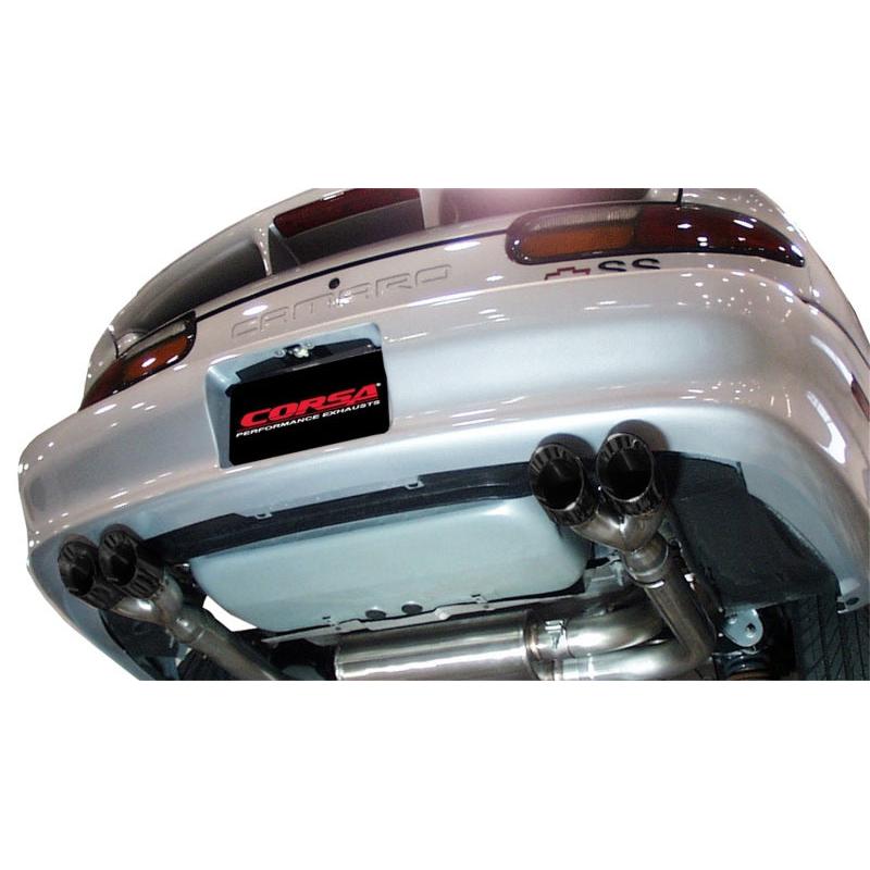 Corsa 1998-2002 Chevrolet Camaro Convertible Z28 5.7L V8 LS1 Black Tip Sport Cat-Back Exhaust-SR1 Performance