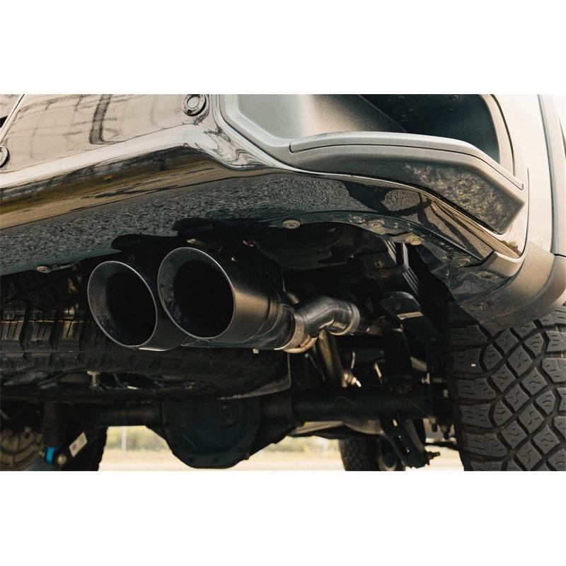 Corsa 2022-2024 Chevrolet Silverado 1500 Cat-Back Dual Rear Exit with Twin 4in Black Tips-SR1 Performance
