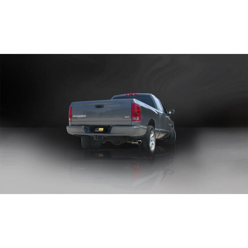 Corsa 2004-2005 -05 Dodge Ram Quad Cab/Short Bed 1500 4.7L V8 Polished Sport Cat-Back Exhaust-SR1 Performance