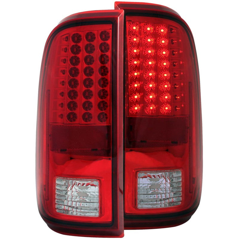 ANZO 2008-2015 Ford F-250 LED Taillights Red/Clear-SR1 Performance