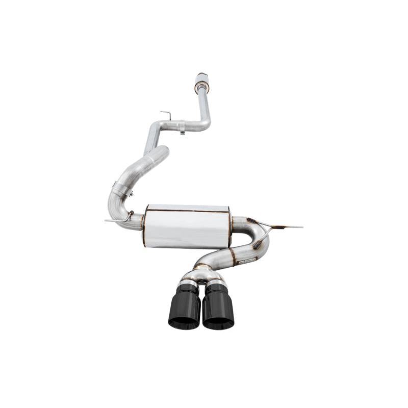 AWE Tuning Ford Focus ST Touring Edition Cat-back Exhaust - Resonated - Diamond Black Tips-SR1 Performance