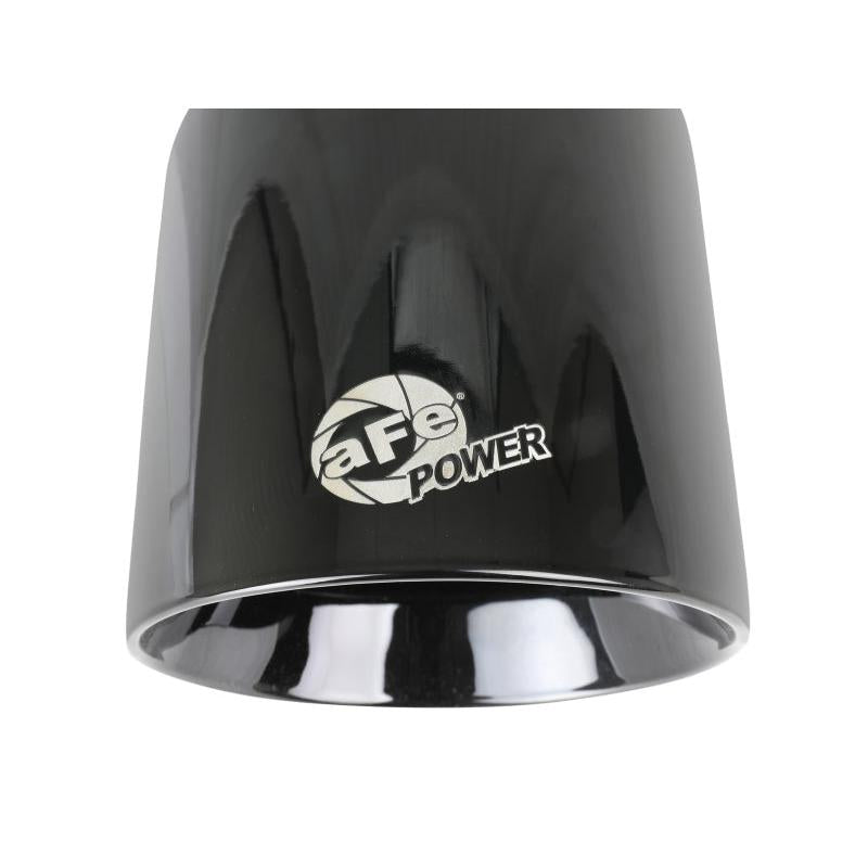 aFe MACH Force-Xp 409 SS Clamp-On Exhaust Tip 2.5in. Inlet / 4.5in. Outlet / 9in. L - Black-SR1 Performance