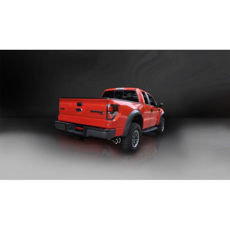 Corsa 2010-2010 rd F-150 Raptor 5.4L V8 Polished Sport Cat-Back Exhaust-SR1 Performance