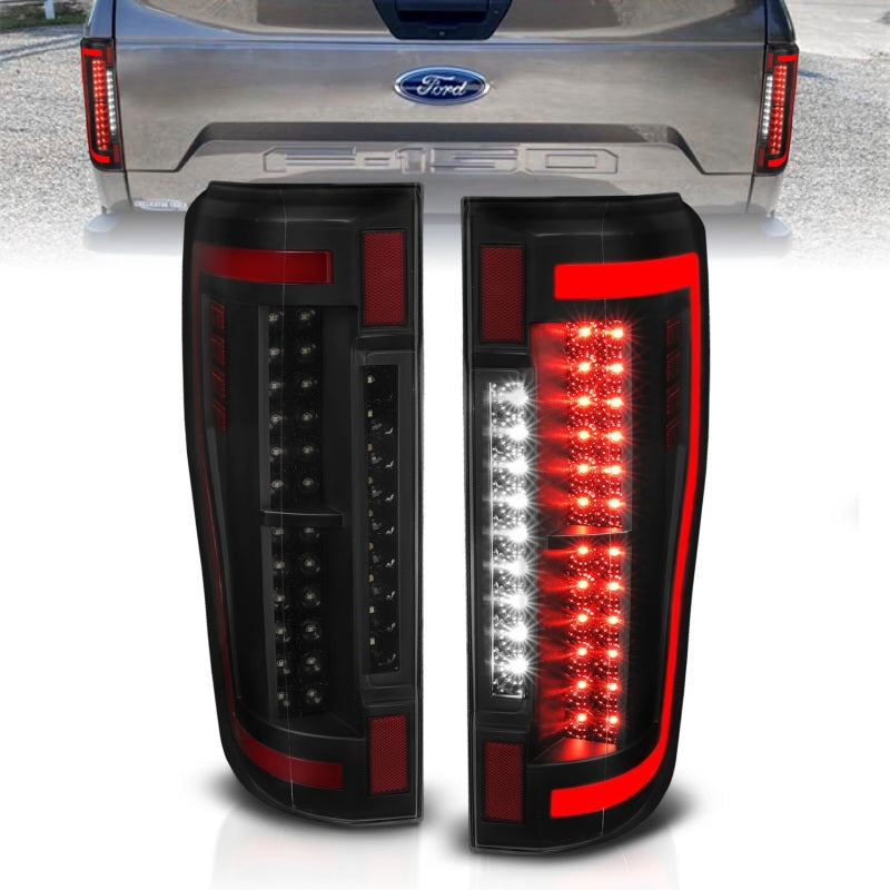 ANZO 2017+ Ford F-250 LED Taillights - Black/Smoke-SR1 Performance