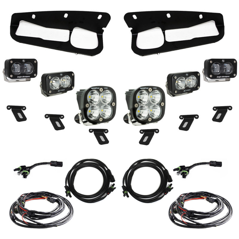 Baja Designs 21-22 Ford Bronco w/Steel Bumper S2 SAE Pro Fog Pocket Light Kit - Clear-SR1 Performance