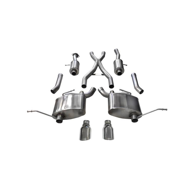 Corsa 2011-2021 Jeep Grand Cherokee Polished 2.5in Dual Rear Exit Cat-Back Exhaust-SR1 Performance