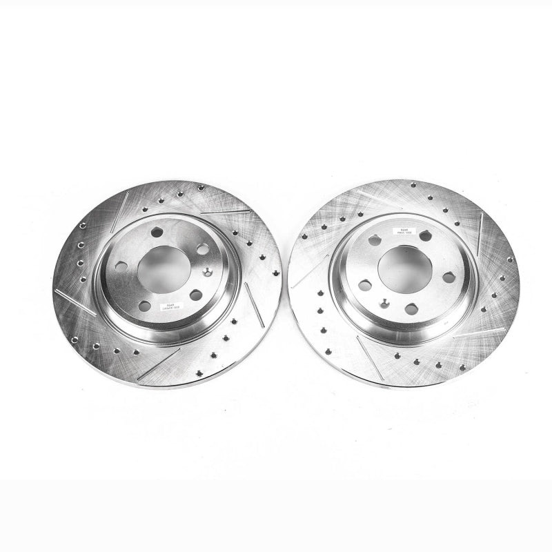 Power Stop 09-19 Audi A4 Rear Evolution Drilled & Slotted Rotors - Pair-SR1 Performance